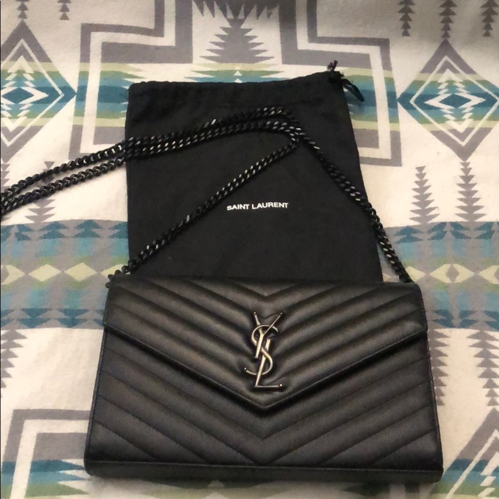 🖤Saint Laurent YSL black on black WOC 🖤